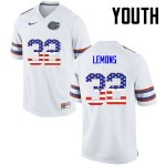 Youth Florida Gators #32 Adarius Lemons NCAA Nike White USA Flag Fashion Authentic Stitched College Football Jersey WGZ8462VT